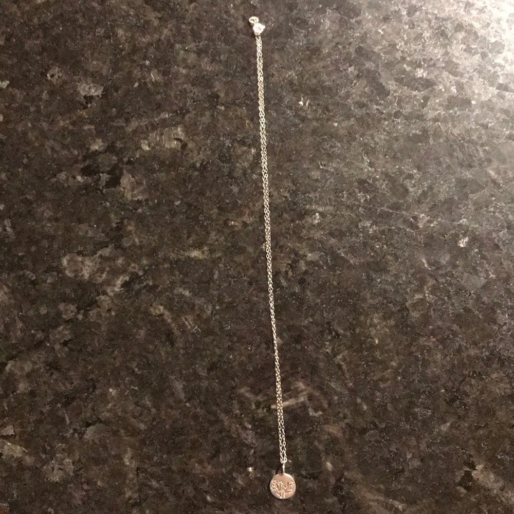Wild Flower Pendent Sterling Silver Necklace